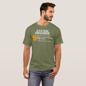 Grappige systeemingenieur definitie software cadea t-shirt (Voorkant volledig)