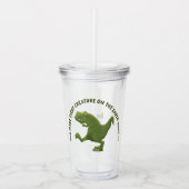 Grappige T rex cartoon God maakte elk schepsel Acryl Drinkbeker (Voorkant)