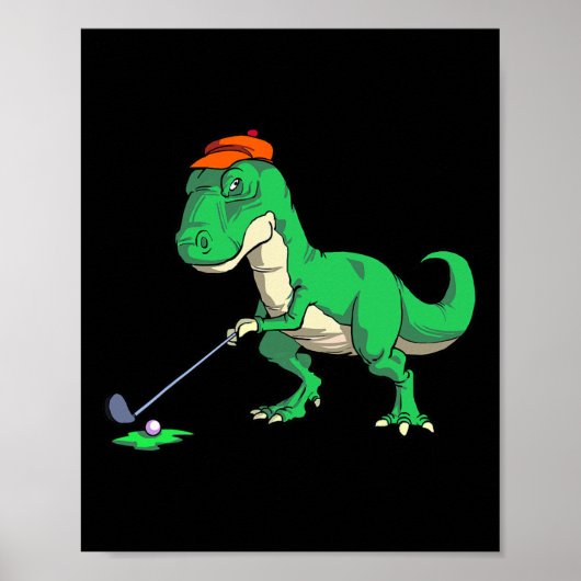 Grappige T Rex Dinosaur Golf Cadeaus Shirts Voor M Poster (Voorkant)