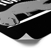 Grappige T-rex Dinosaur Yoga Kleding Perfecte Cade Poster (Hoek)
