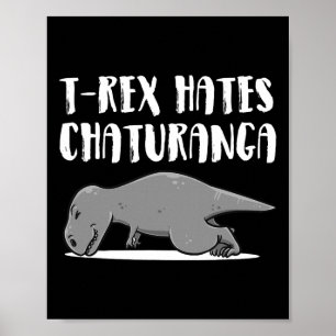 Grappige T-rex Dinosaur Yoga Kleding Perfecte Cade Poster