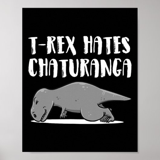 Grappige T-rex Dinosaur Yoga Kleding Perfecte Cade Poster (Voorkant)