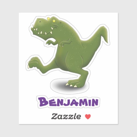 Grappige T rex dinosaurus cartoon humor Sticker (Vel)
