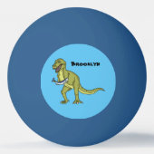 Grappige T rex dinosaurus illustratie  Pingpongbal (Achterkant)