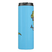 Grappige T rex dinosaurus illustratie  Thermosbeker (Achterkant)