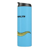 Grappige T rex dinosaurus illustratie  Thermosbeker (Geroteerd rechts)