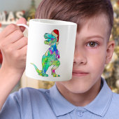 Grappige T-Rex Dinosaurus Kerstmis Koffiemok
