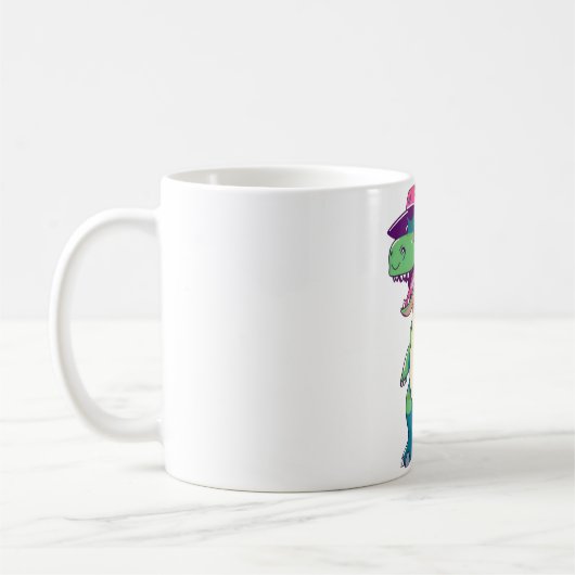 Grappige T-Rex dinosaurus Mok (Links)