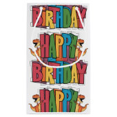 Grappige T-rex dinosaurussen en kleurrijke blokver Klein Cadeauzakje (Achterkant)