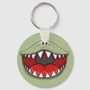 Grappige T-Rex Dinosaurussen Mond Kinderen Cartoon Sleutelhanger