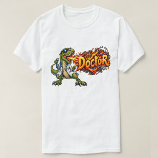 Grappige T-Rex Dokter Ademt Vuur | Dinosaurus Dokt T-shirt