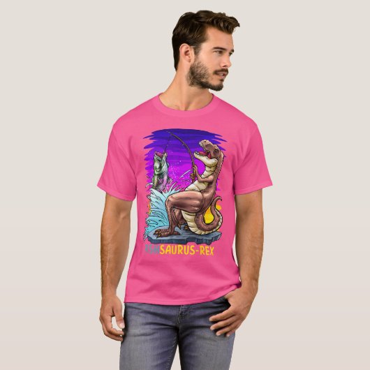 Grappige T Rex Fishsaurus Rex dinosaurus Vist gesc T-shirt (Voorkant volledig)