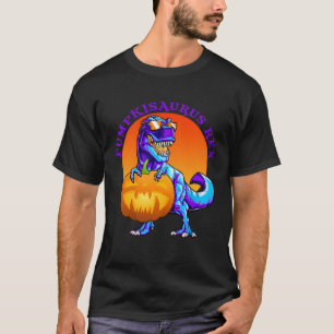 Grappige T Rex Halloween PumpkisaurusRex Pompoen D T-shirt