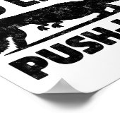 Grappige T-rex Houdt Niet Van Push-ups Dinosaurus Poster (Hoek)