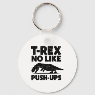 Grappige T-rex Houdt Niet Van Push-ups Dinosaurus Sleutelhanger