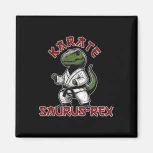 Grappige T-rex Karate Dino Martial Arts Kinderen  Magneet