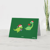 Grappige T-Rex Kerstvakantie Kaart (Achterkant)