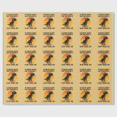 Grappige T Rex Klap Je Oh Retro Dinosaurusgrap Cadeaupapier (Vlak)