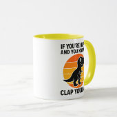 Grappige T Rex Klap Je Oh Retro Dinosaurusgrap Mok (Voorkant rechts)