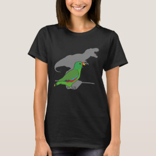 Grappige T-Rex Mannelijke Eclectus Groene Dinosaur T-shirt