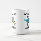 Grappige T-Rex Meisje Papa Geweldig Zoals Mijn Doc Koffiemok (Center)