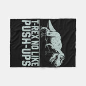 Grappige T-rex niet zoals push-ups dinosaurus work Fleece Deken (Voorkant (Horizontaal))
