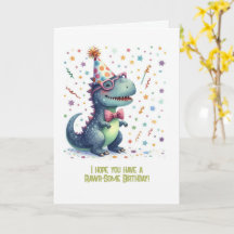 Grappige T-Rex Rawr-Some Verjaardag
