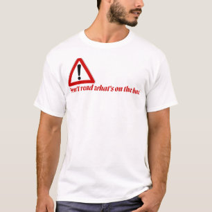 Grappige T-Shirt met 'Lees de Achterkant Niet'