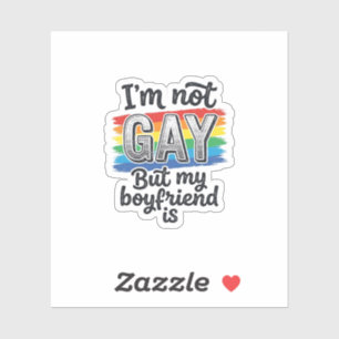 Grappige T-shirt met vintage-gravure voor vriendje Sticker