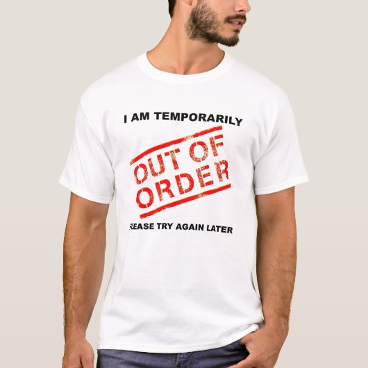 Grappige T-shirt Niet in Werking (Voorkant)