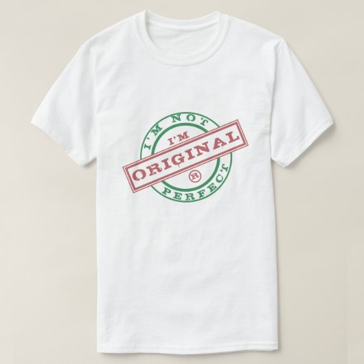 Grappige T-shirt stempel tekst - aangepaste tekst (Design voorkant)