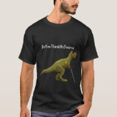 Grappige T - shirts DenkJeHijSaurus Dinosaurus (Voorkant)
