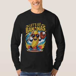 Grappige T - shirts Let's Go Schattige Bananenfrui