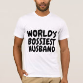 Grappige T-shirts voor echtgenoot, WERELD'S BOSSIE (Voorkant)