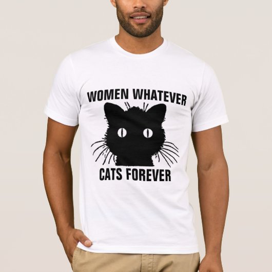 Grappige t-shirts voor heren, CATS FOREVER (Voorkant)