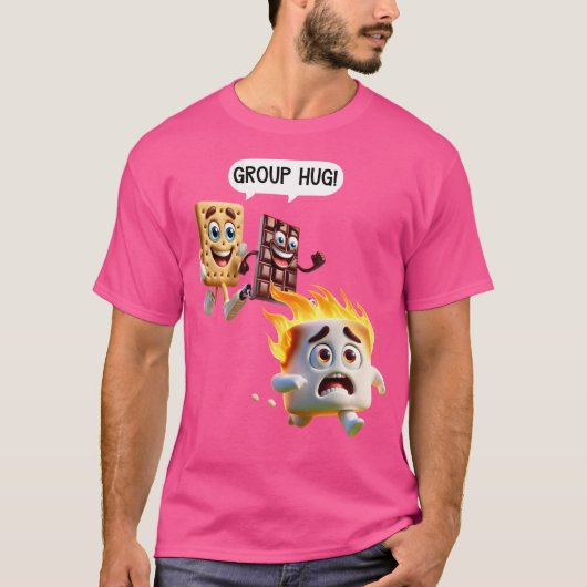 Grappige T-shirts voor mannen Smores Camping Roast (Voorkant)