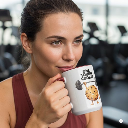 Grappige Taai Koekje Hanteert Halter Mok
