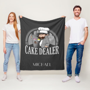 Grappige Taartverkoper Bakkerij Eigenaar Grap Fleece Deken