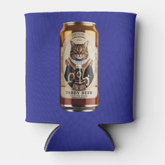 Grappige Tabby Bier Blikjeskoeler (Voorkant)