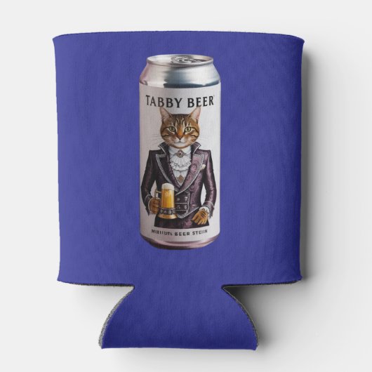 Grappige Tabby Bier Blikjeskoeler (Achterkant)