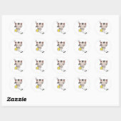 Grappige Tabby Cat gemorste mayonaise Ronde Sticker (Vel)