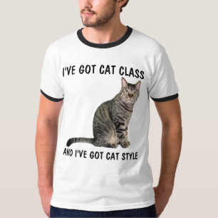 Grappige Tabby Cat T-shirts, GOT CAT CLASS T-shirt