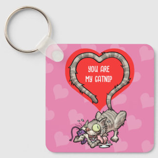 Grappige Tabby Cat You Are My Catnip Valentijns Sleutelhanger