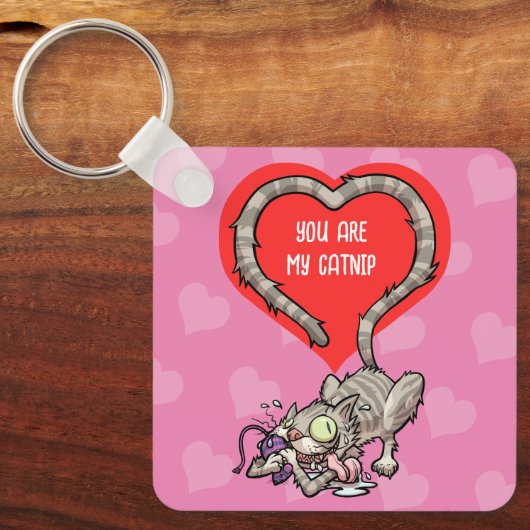 Grappige Tabby Cat You Are My Catnip Valentijns Sleutelhanger (Voorkant)