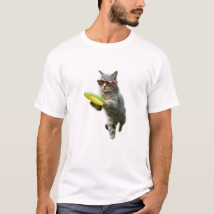 Grappige Tabby Disc Golfer T-shirt