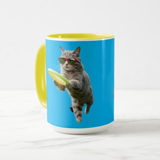 Grappige Tabby Discgolf Mok (Voorkant links)