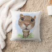 Grappige tabby kat cartoon kussen (Deken)