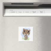Grappige tabby kat cartoon magneet (Insitu (Vaatwasser))