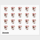 Grappige tabby kat is een brandweerman ronde sticker (Vel)