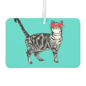 Grappige Tabby Kat Katten Zonnebril Auto Luchtverf Luchtverfrisser (Achterkant)